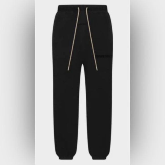 Fear of God Essentials Sweatpant Core Jet Black 130SP232020F Men's Sz XS - Picture 4 of 5